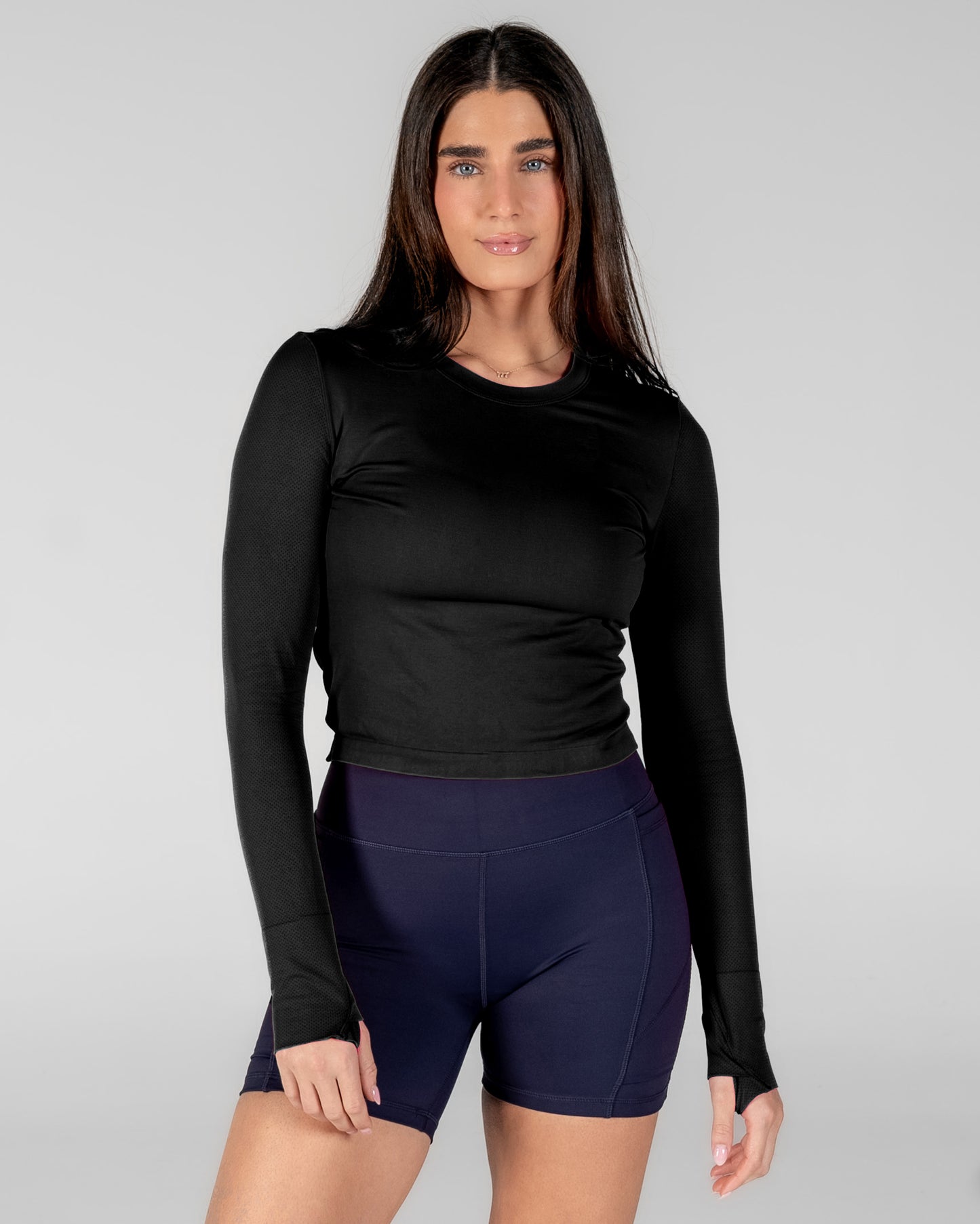 Tempo Seamless Long Sleeve (Mid-Length) - Black