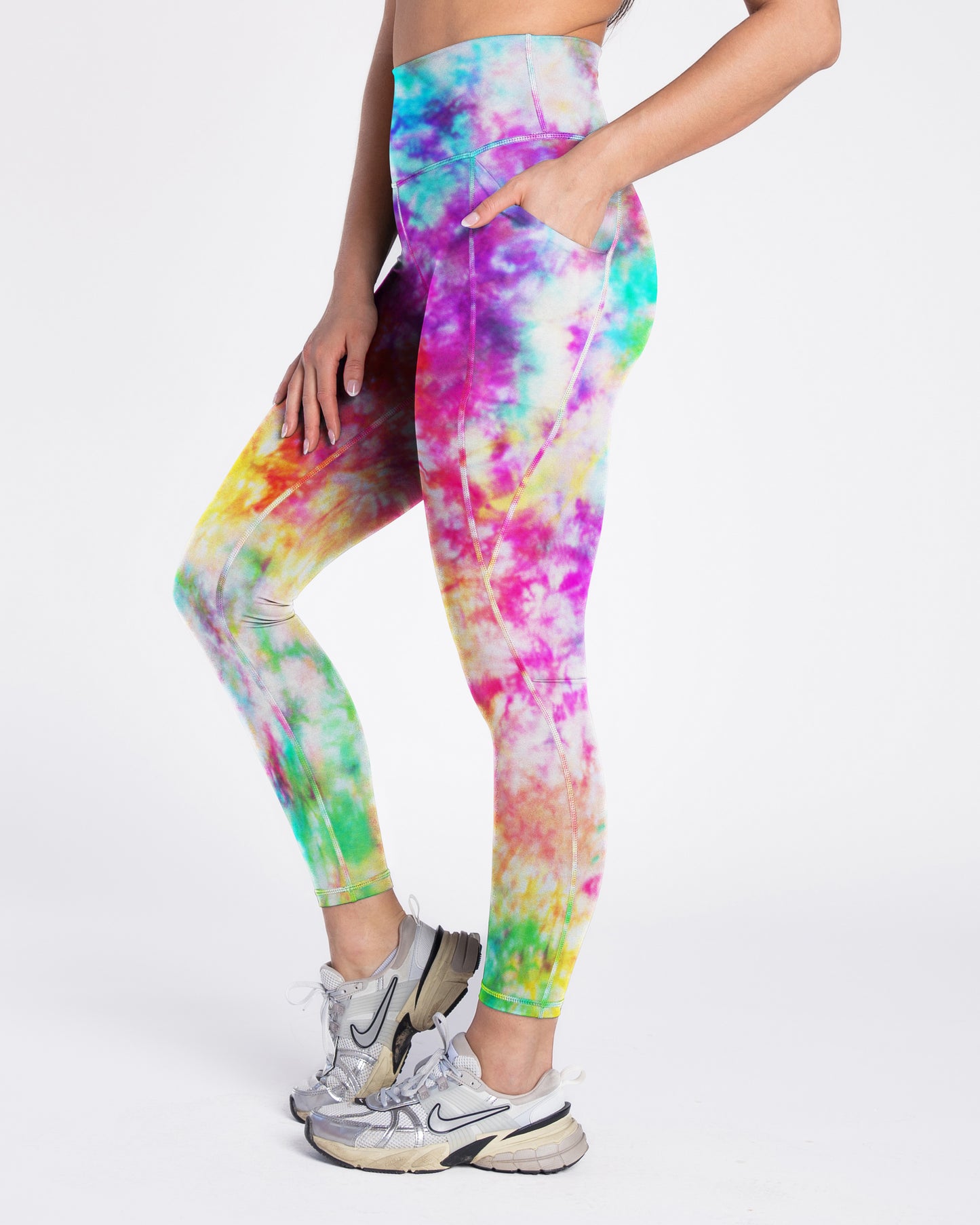 Lux Pace Pants - Rainbow Tie Dye (Back-Order)