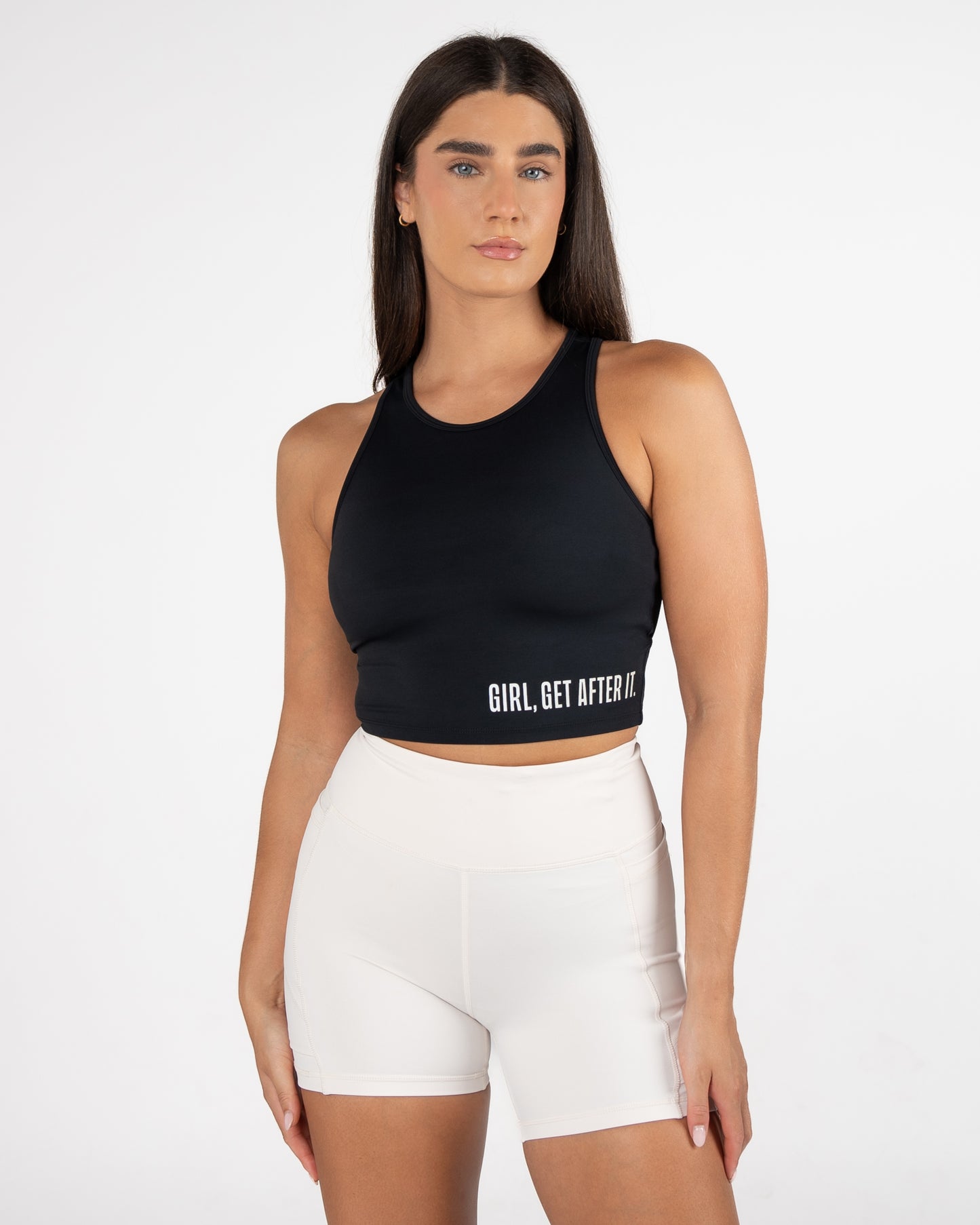 Malibu Crop Top  - Black (Girl, Get After It)