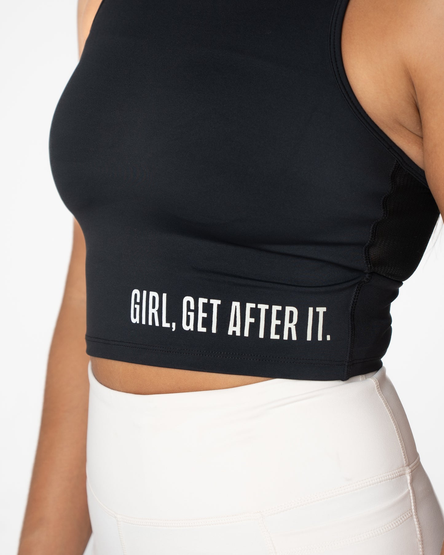 Malibu Crop Top  - Black (Girl, Get After It)