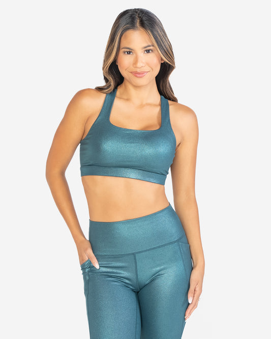 Square Neck Bra - Pacific Shimmer