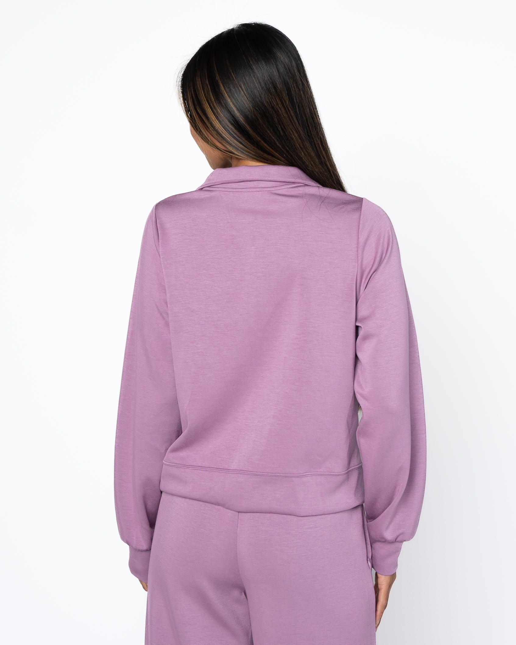 Soft Scuba Quarter Zip - Hazy Lilac