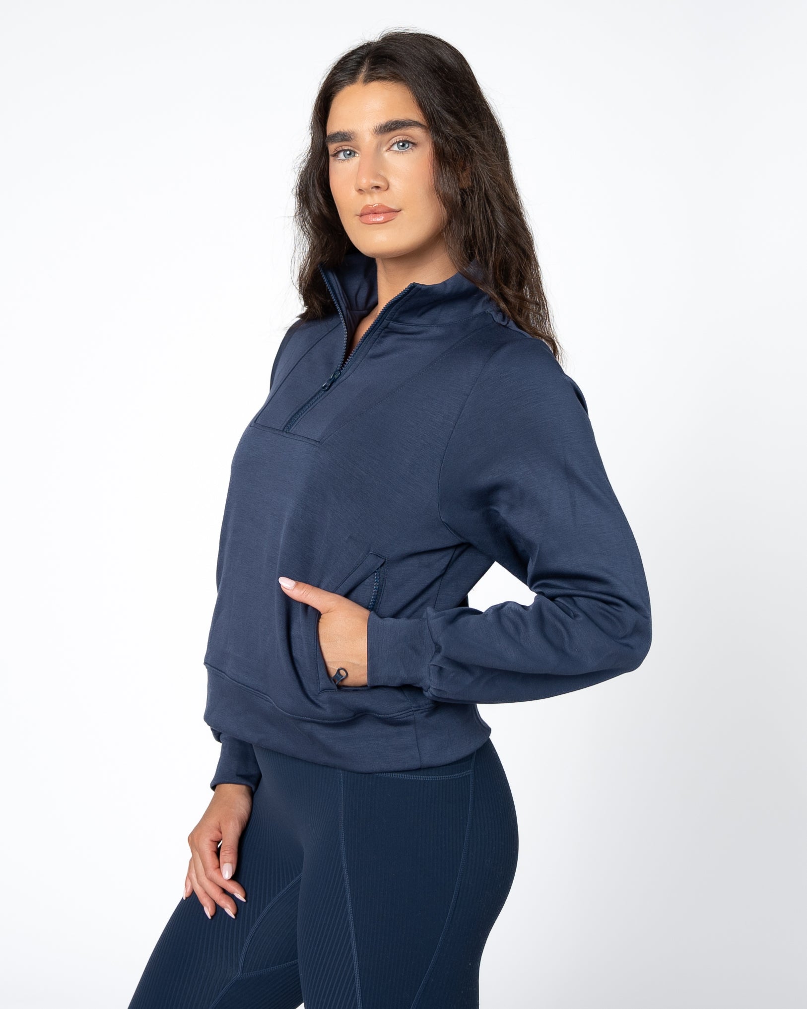 Soft Scuba Quarter Zip - Light Navy