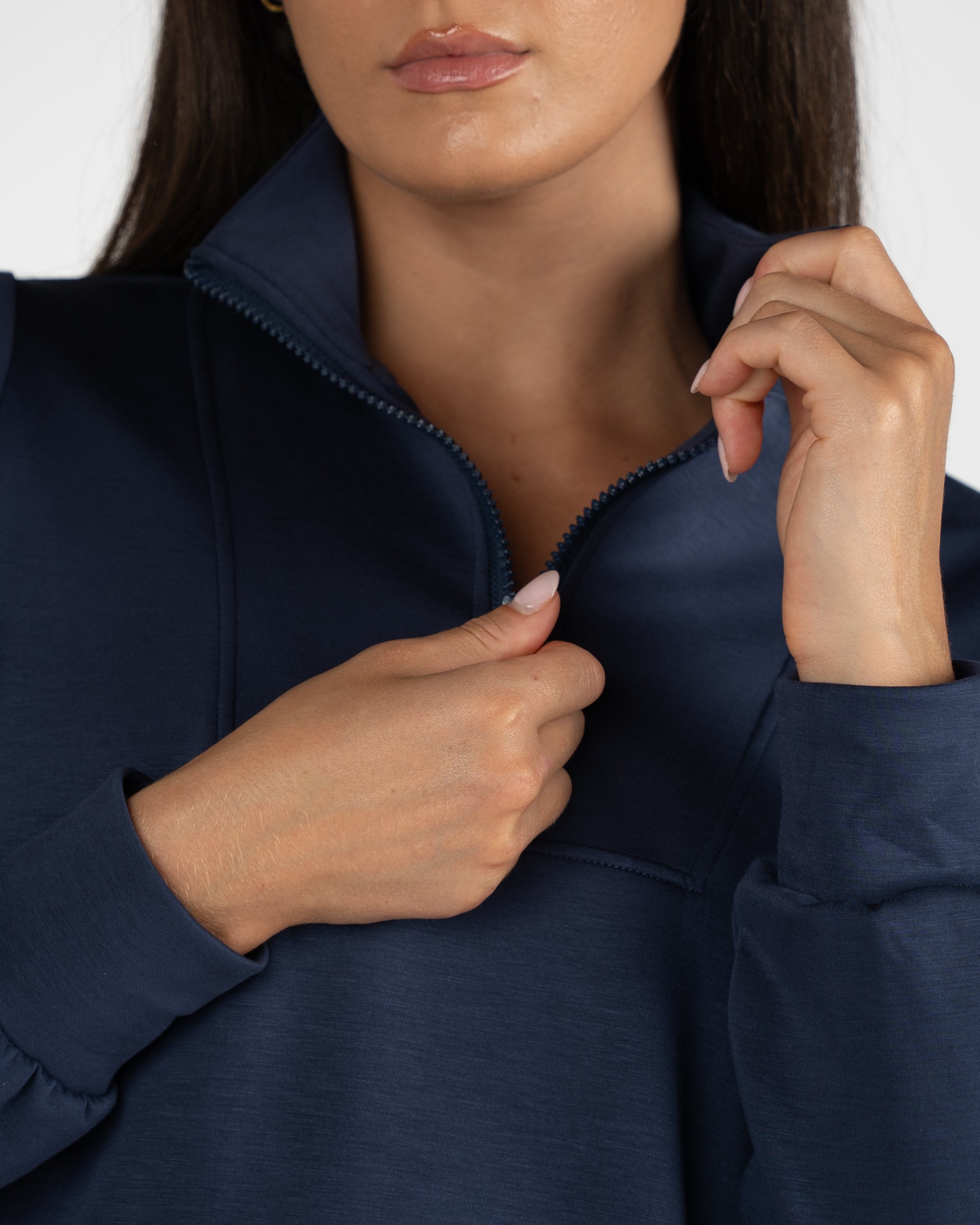 Soft Scuba Quarter Zip - Light Navy