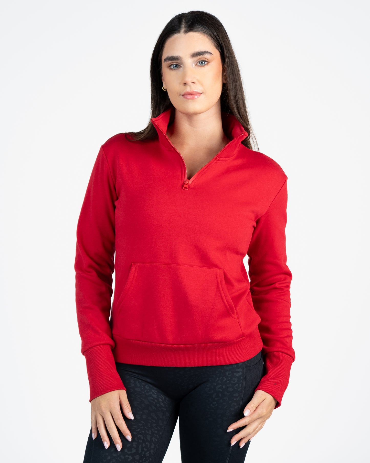 Hailey Classic Half Zip - Cherry