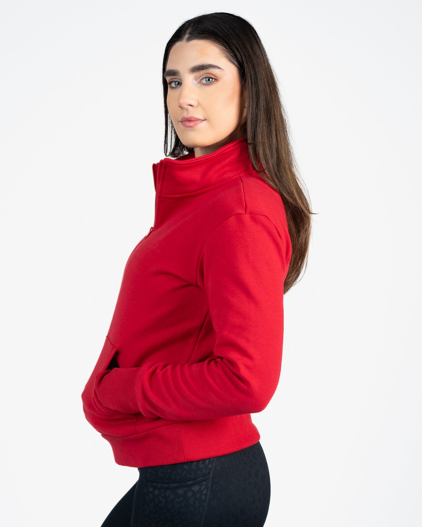 Hailey Classic Half Zip - Cherry