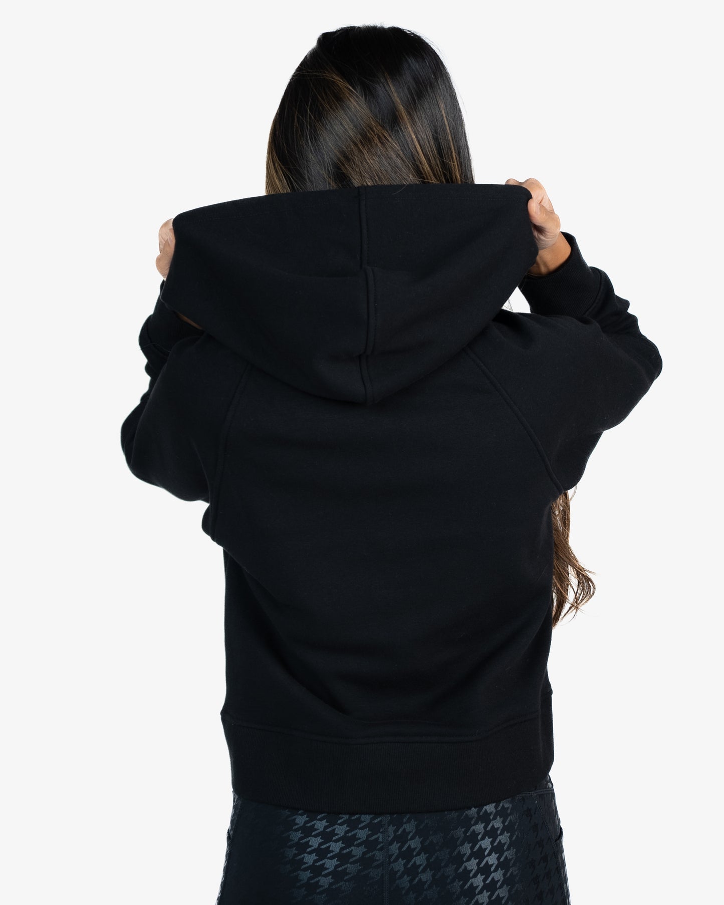 Classic Half Zip Up Hoodie - Black