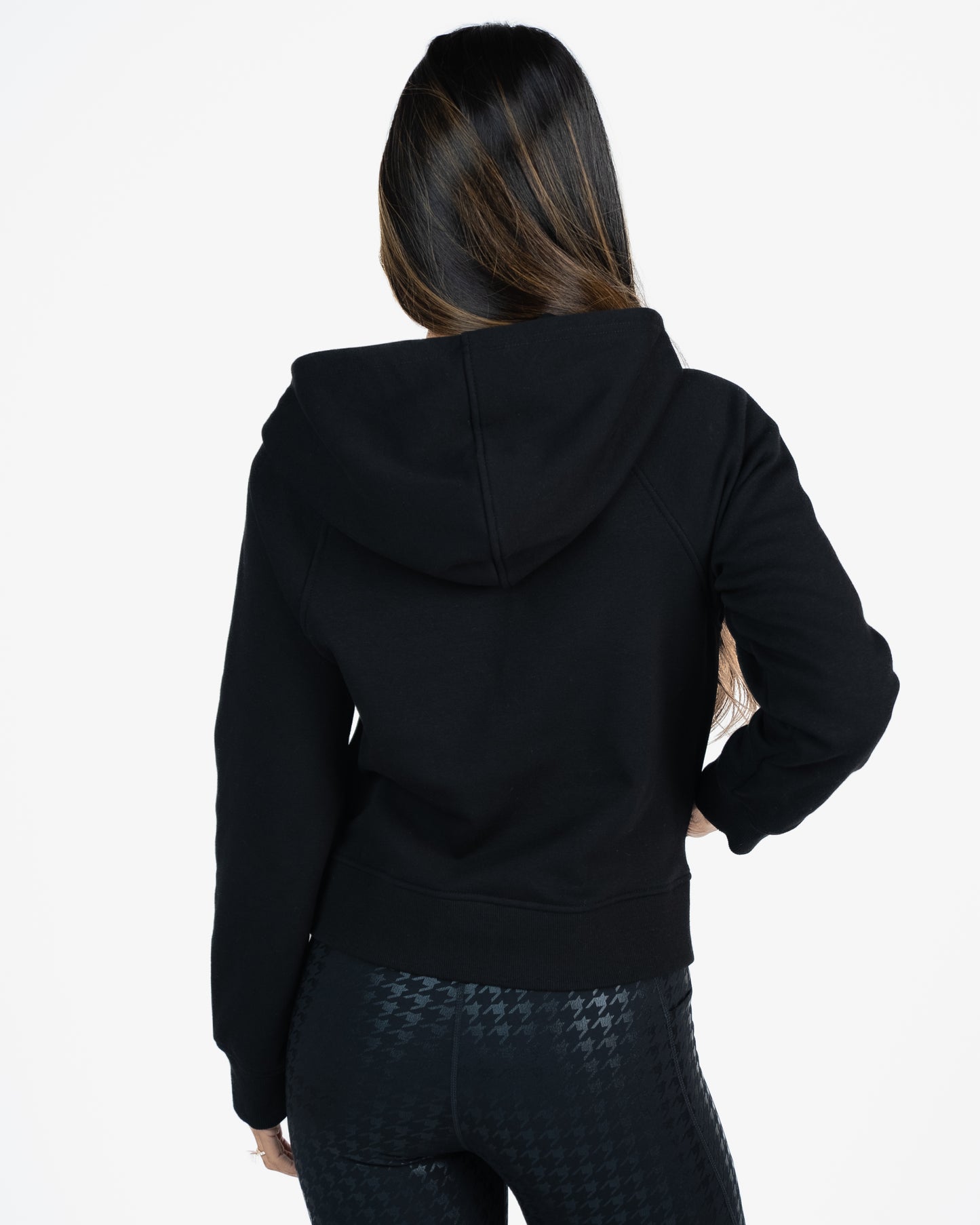 Classic Half Zip Up Hoodie - Black