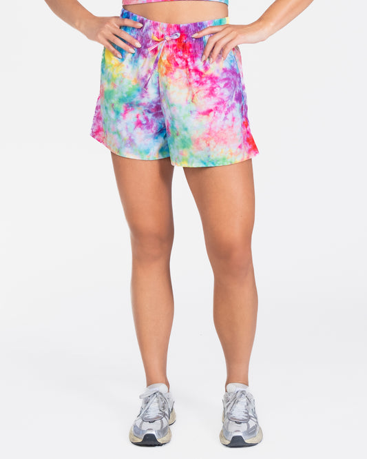 Knock Out Shorts - Rainbow Tie Dye