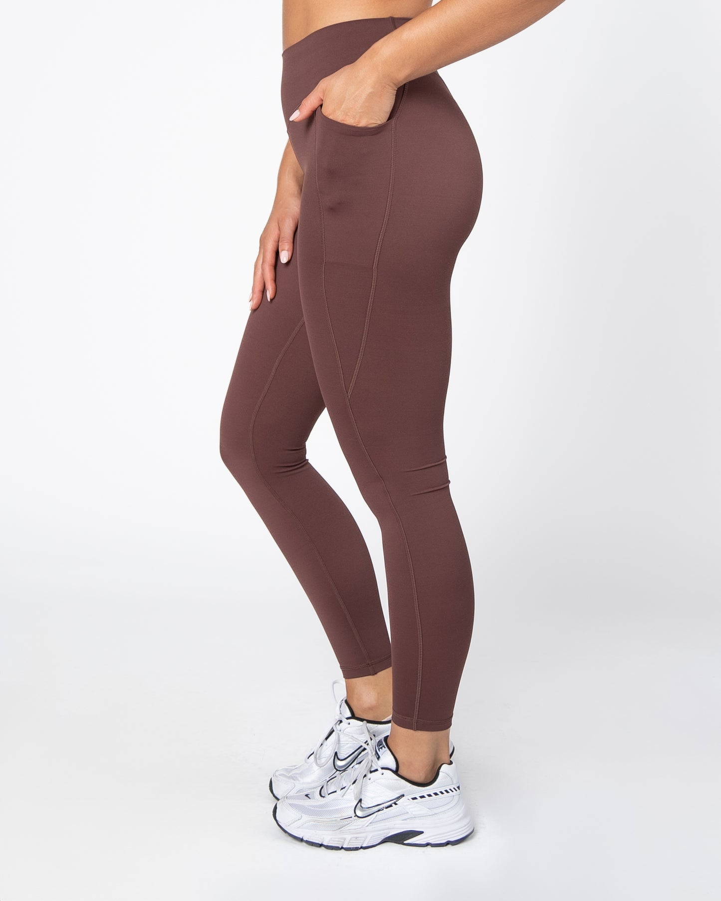 AYA Accentuate Your Assets Mid-Rise Leggings - Fossil