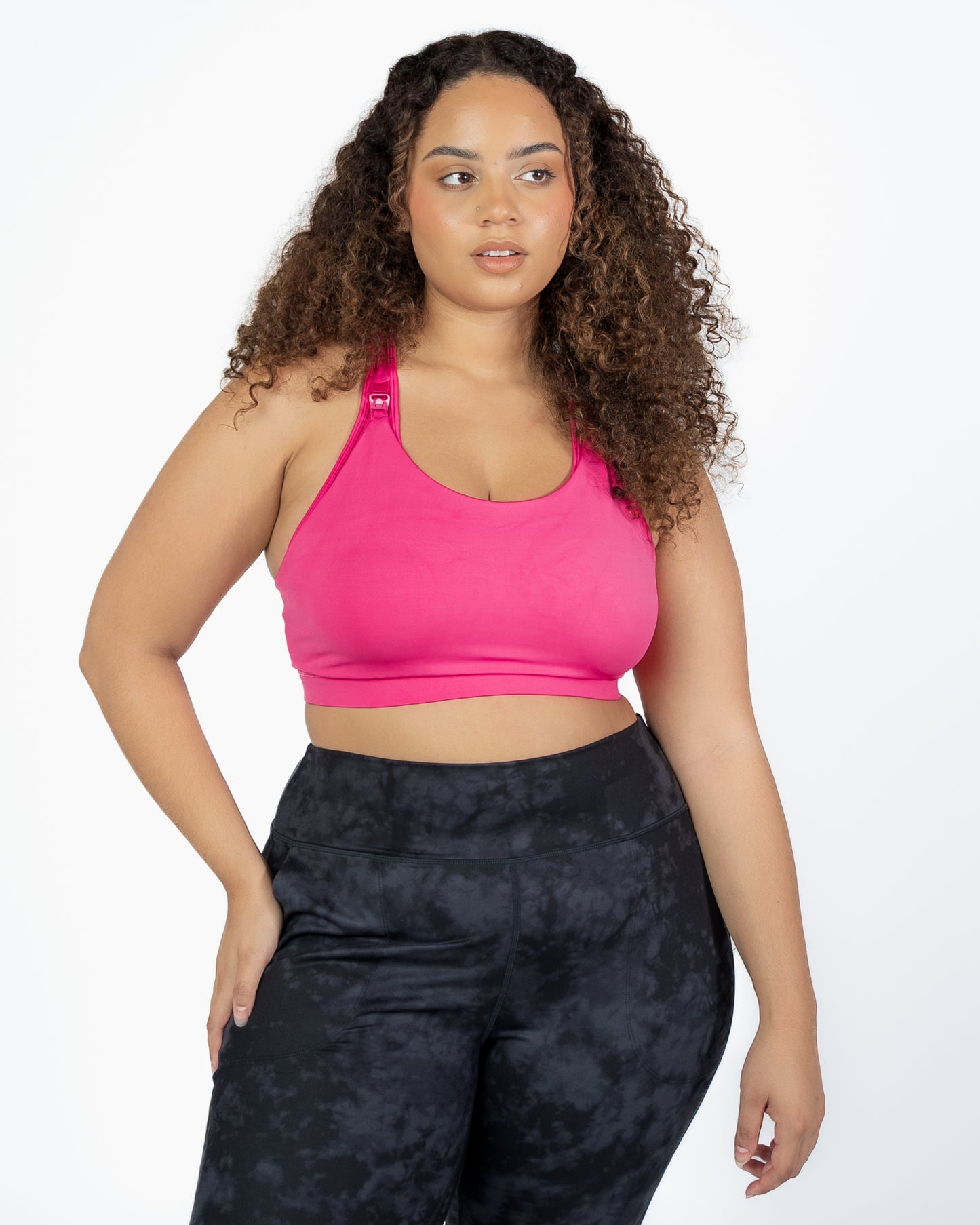 Go With The Flow Nursing Sports Bra - Hibiscus