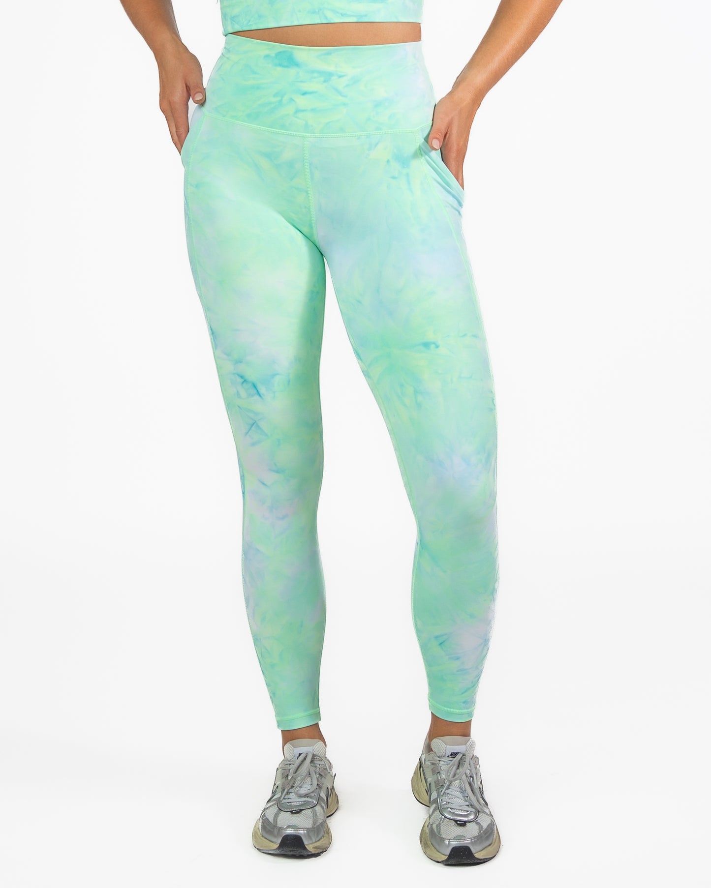 Lux Pace Leggings - Key Lime Tie Dye