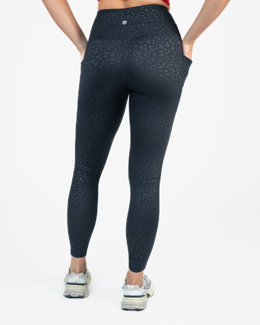 Lux Repetition Leggings (26 in.) - Black Leopard