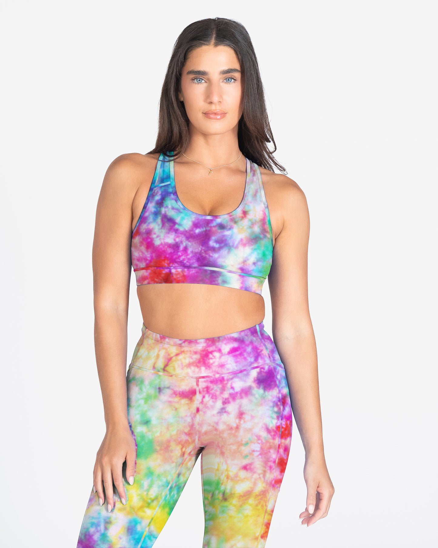 Lux Sarah Sports Bra - Rainbow Tie Dye