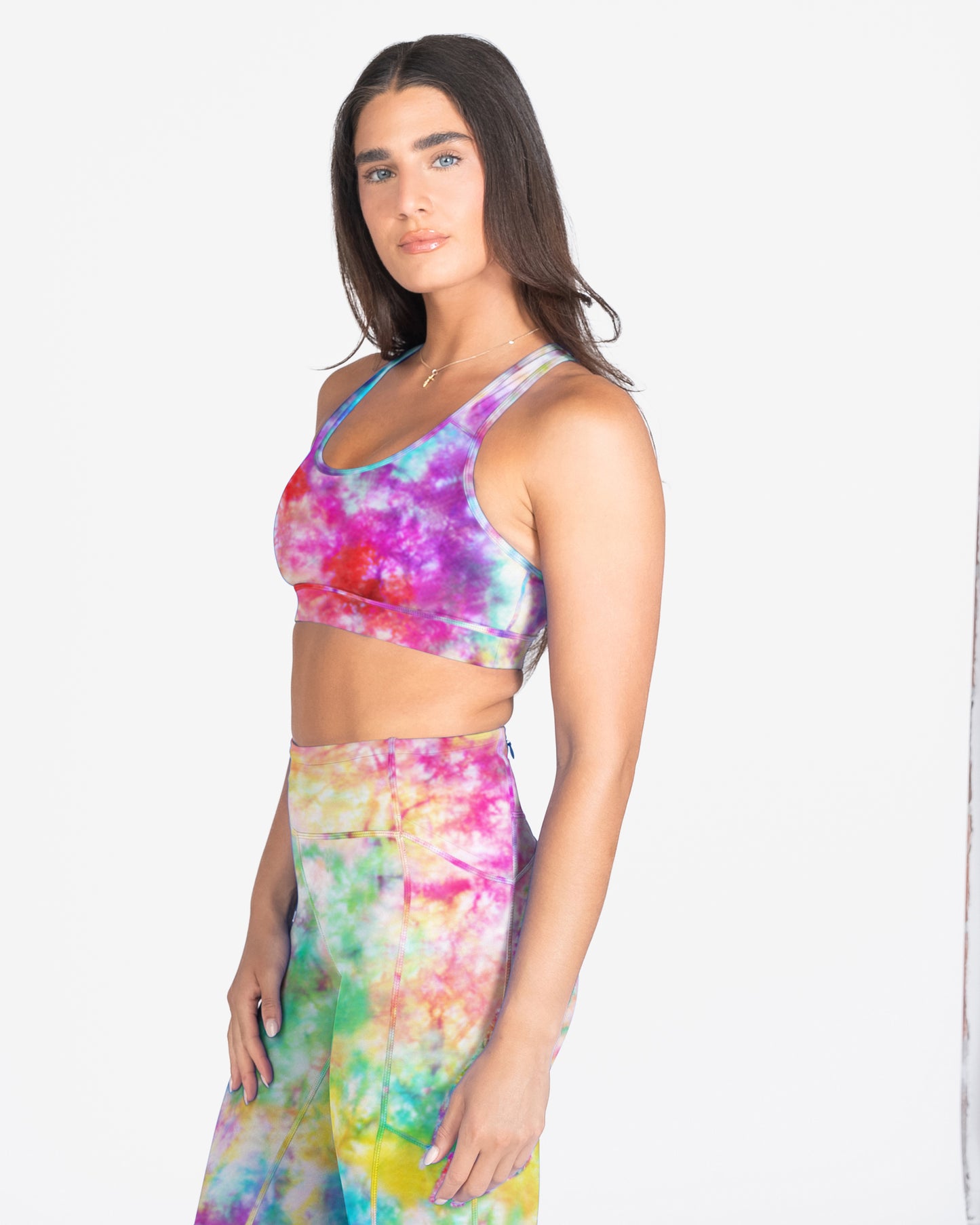 Lux Sarah Sports Bra - Rainbow Tie Dye