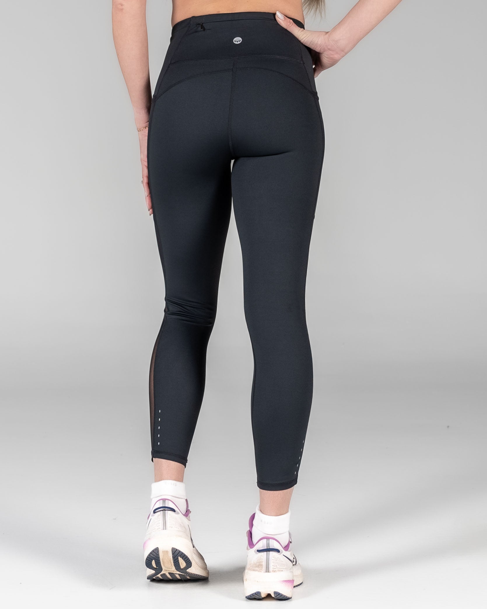 Senita Madelyn Black Workout Leggings Size XS Mesh Panels High