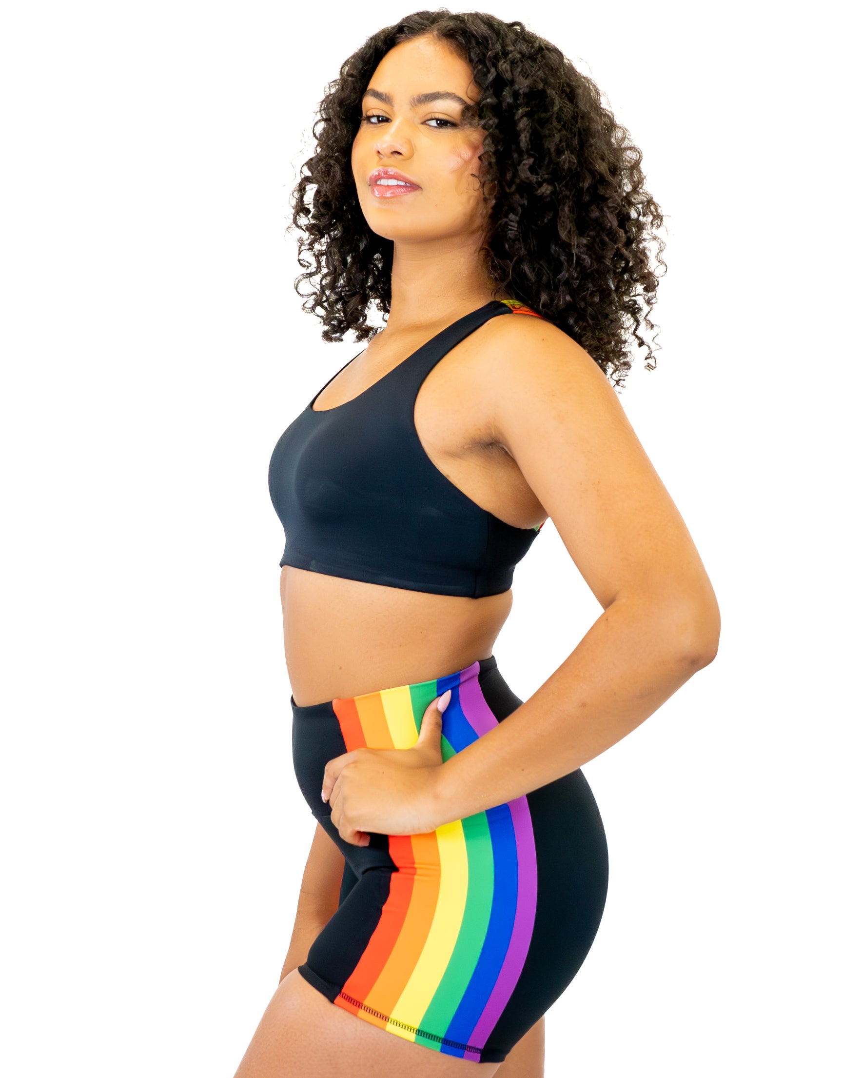 Lesbian Rainbow Lips Pride Women's Sports Bra Yoga Vest Racerback