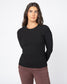 Ribbed Radiate Long Sleeve - Black