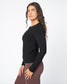 Ribbed Radiate Long Sleeve - Black