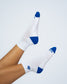 Senita Crew Socks - White/Cobalt