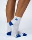 Senita Crew Socks - White/Cobalt