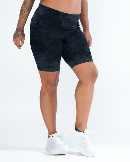 Biker Shorts (6 in. inseam) - Onyx Tie Dye