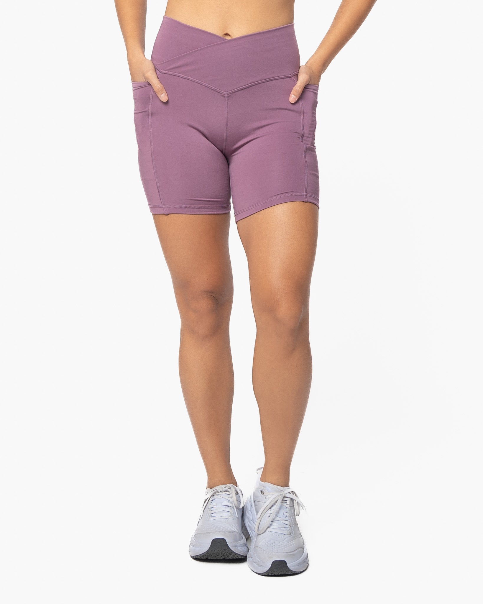 Skin Crossover Shorts (Multi-Lengths) - Hazy Lilac