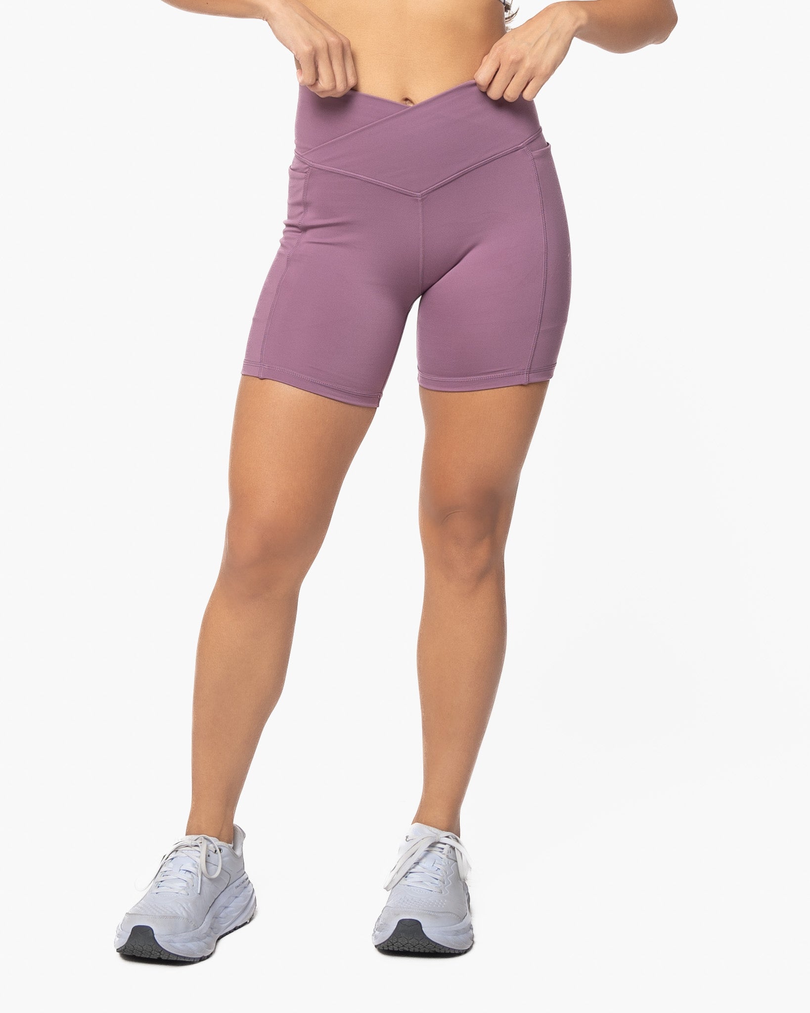 Skin Crossover Shorts (Multi-Lengths) - Hazy Lilac