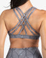 Lattice Back Sports Bra - Grey Peacock