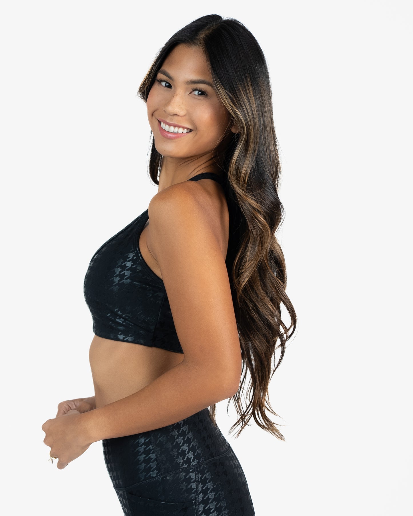 Skin Move Bra - Black Houndstooth