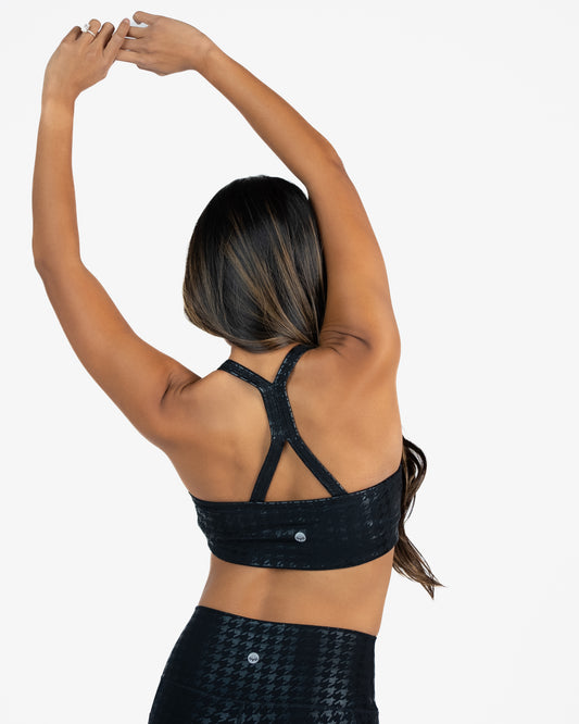 Skin Move Bra - Black Houndstooth