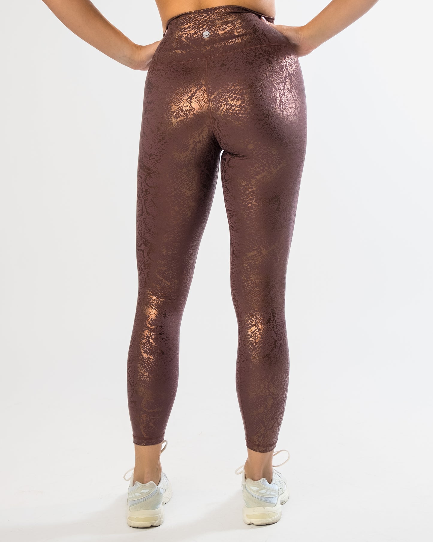 Skin Salutation Leggings - Fossil/Rose Gold Snake Foil