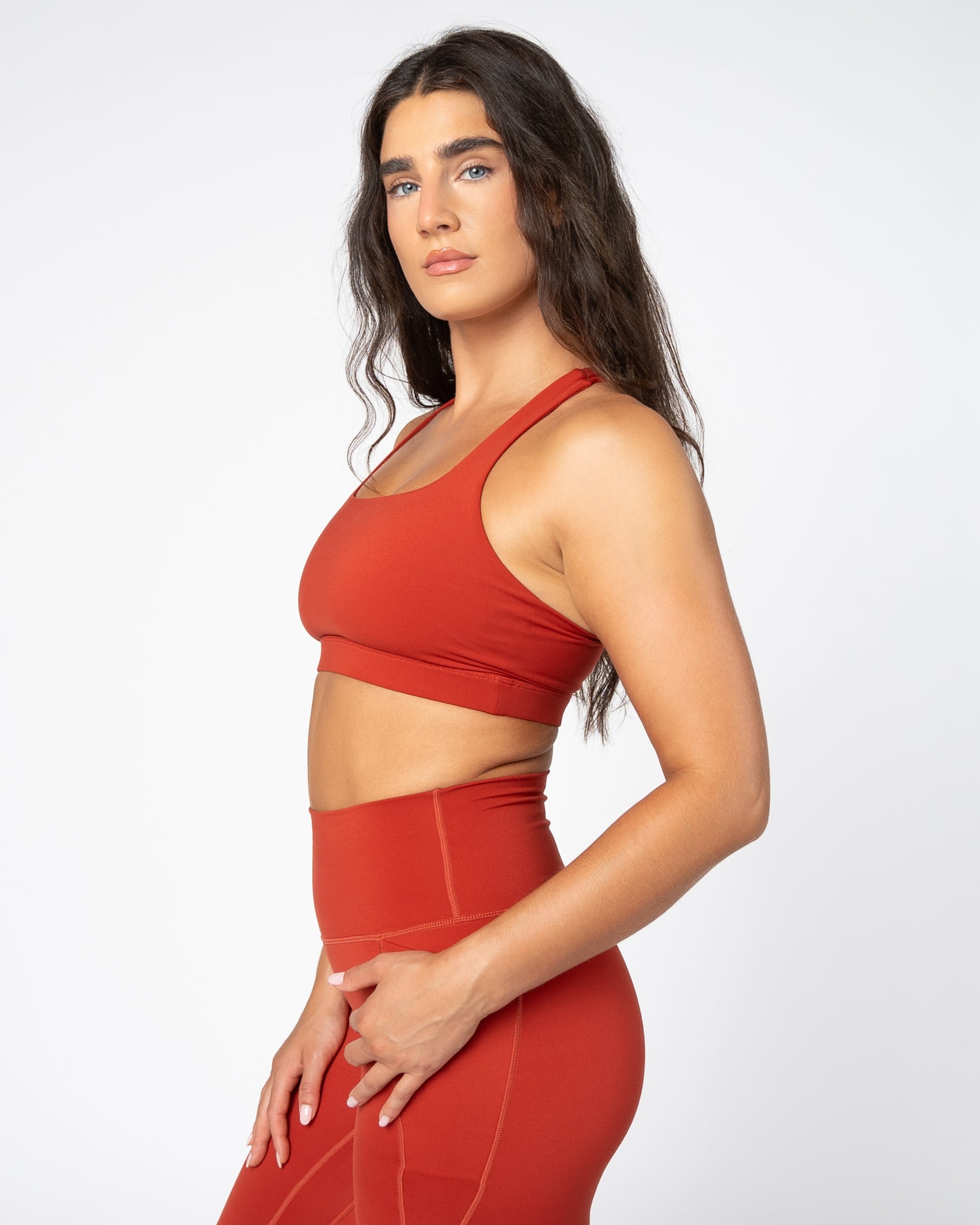 Square Neck Bra - Cayenne