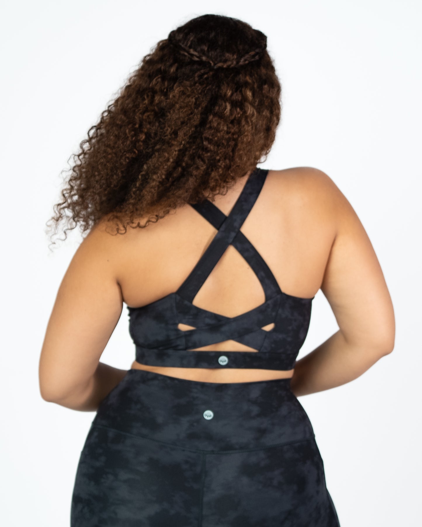 Square Neck Bra - Onyx Tie Dye