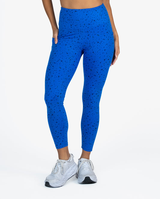 Skin High Waisted Vinyasa 7/8 Leggings - Cobalt Terrazzo