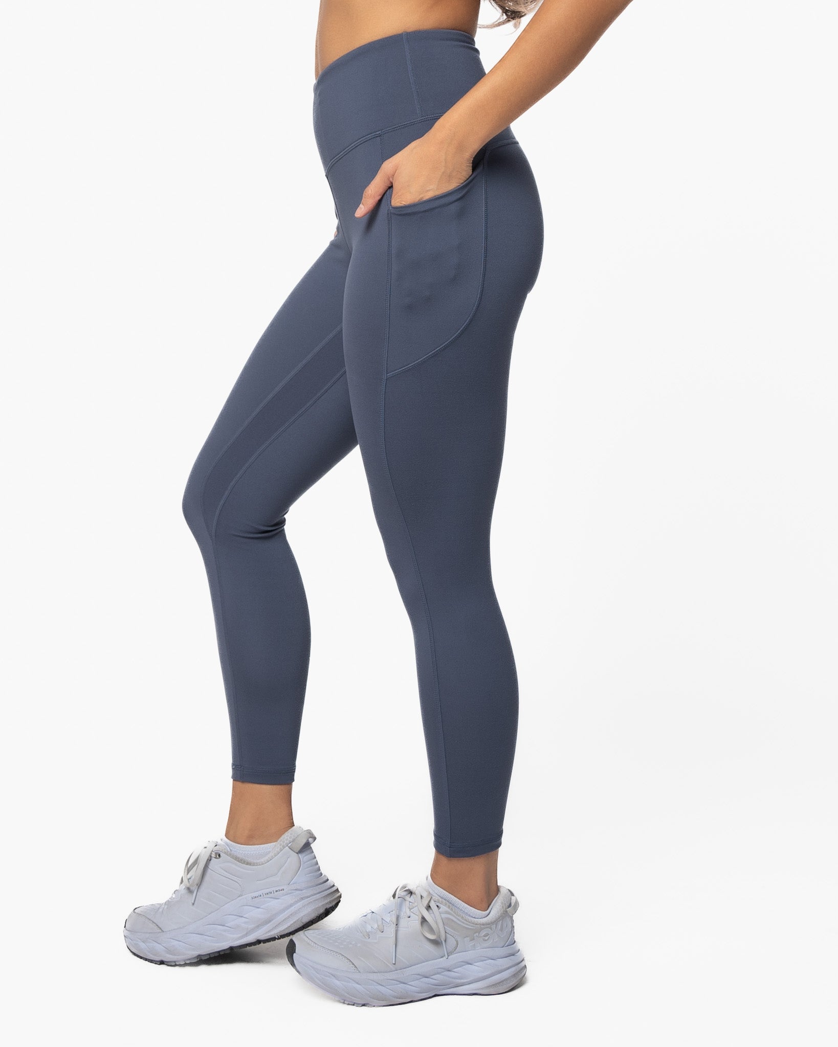 High Waisted Vinyasa 7/8 Leggings - Light Navy