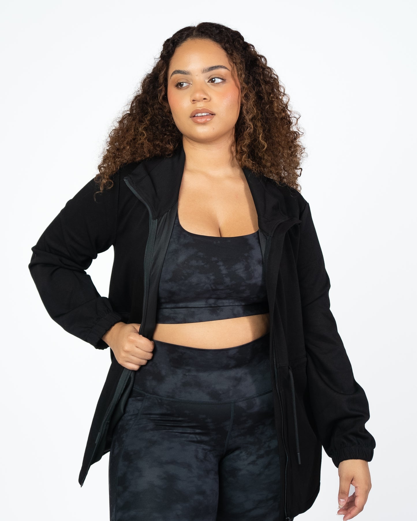 Soft Scuba Cinch Jacket - Black