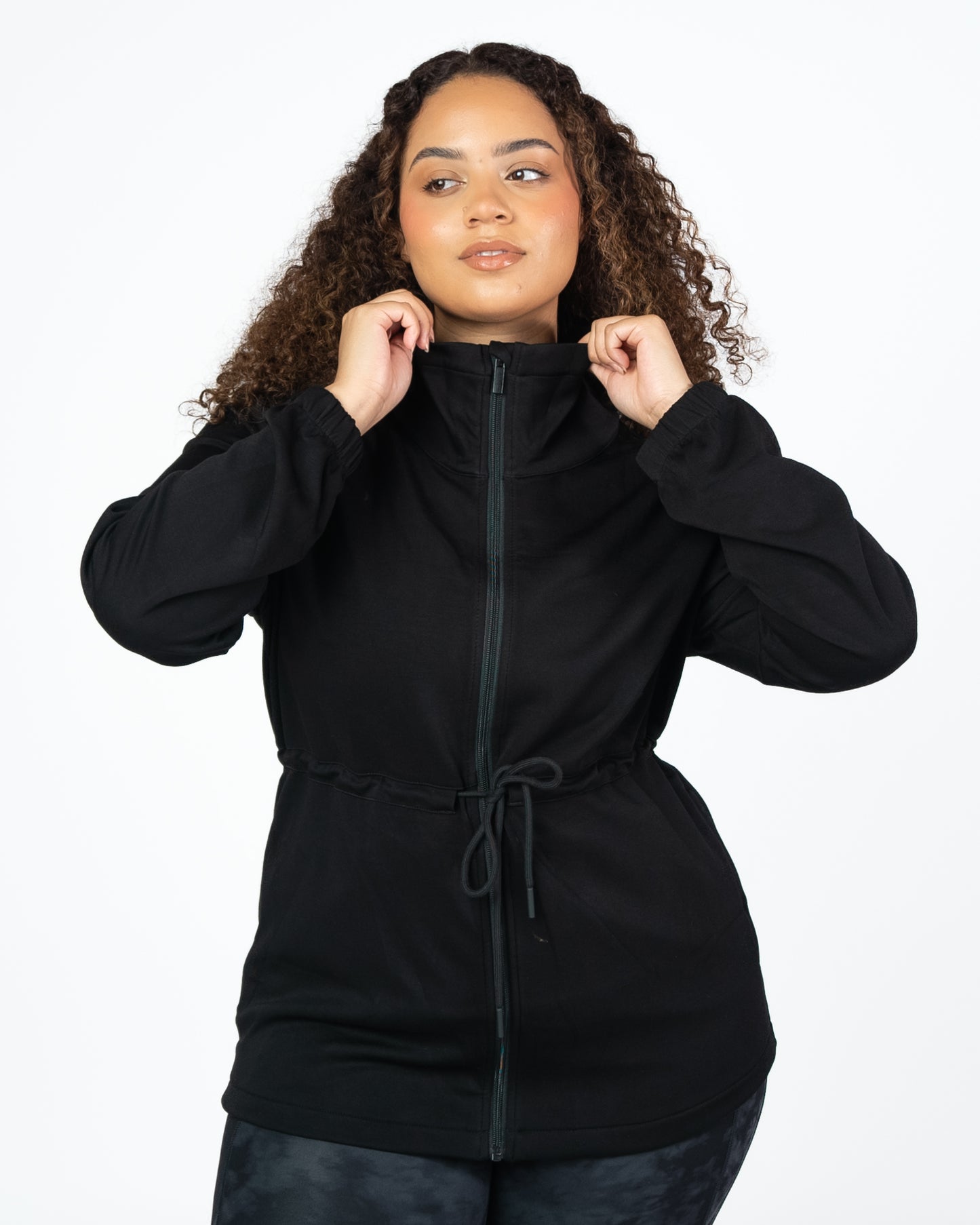 Soft Scuba Cinch Jacket - Black