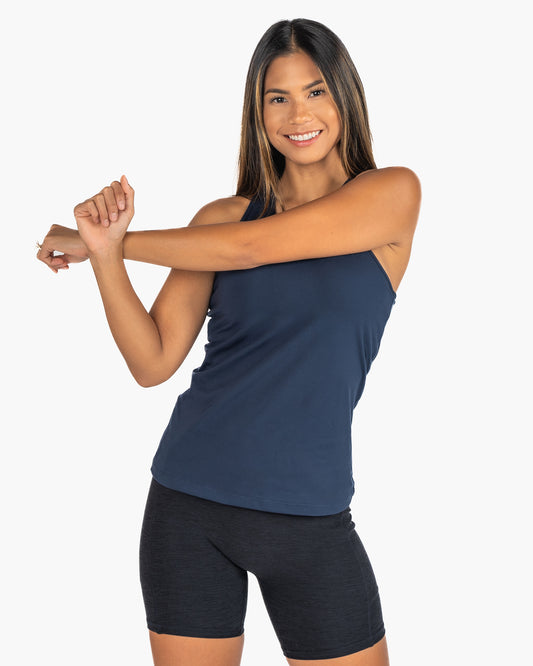 Vinyasa Full Length Top - Navy