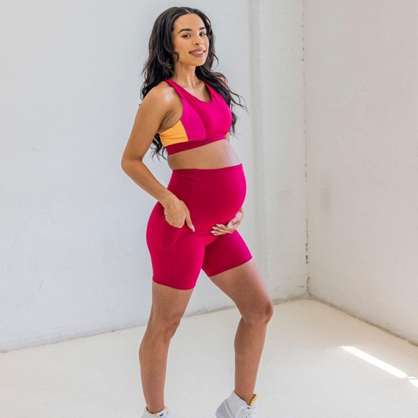 Skin Maternity Biker Shorts (8 in. inseam) - Magnet – Senita Athletics
