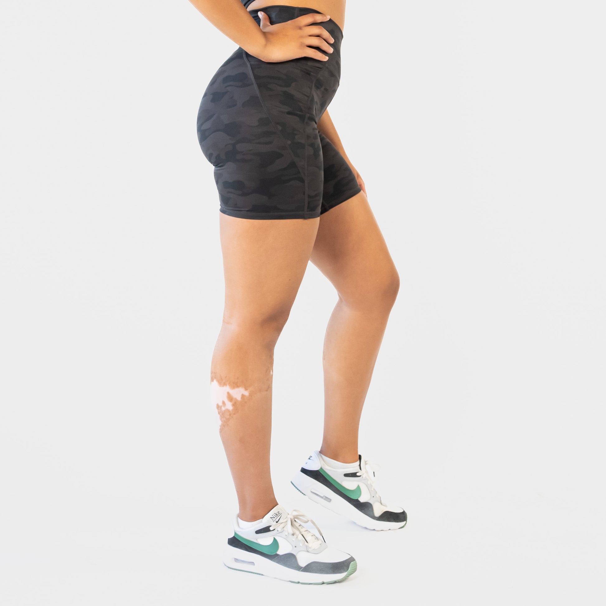 Skin Biker Shorts (8 in. inseam) - Black Camo – Senita Athletics